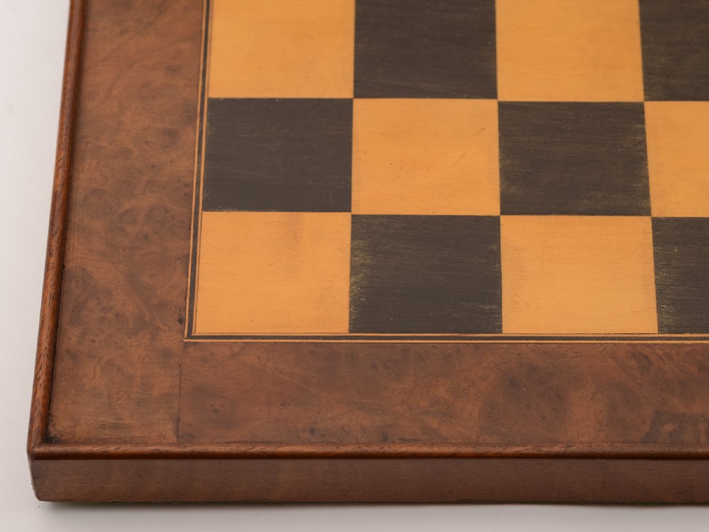 Victorian Wooden Chessboard, Circa 1880 View II