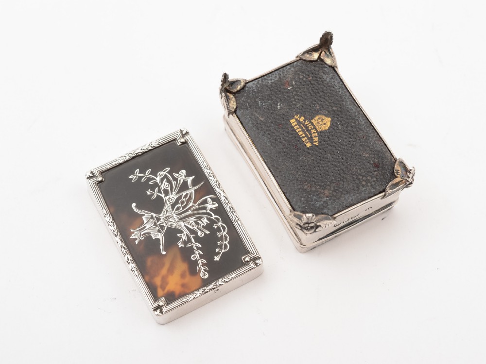 Edwardian Silver & Tortoise Shell Ring Box, London 1907 View IV