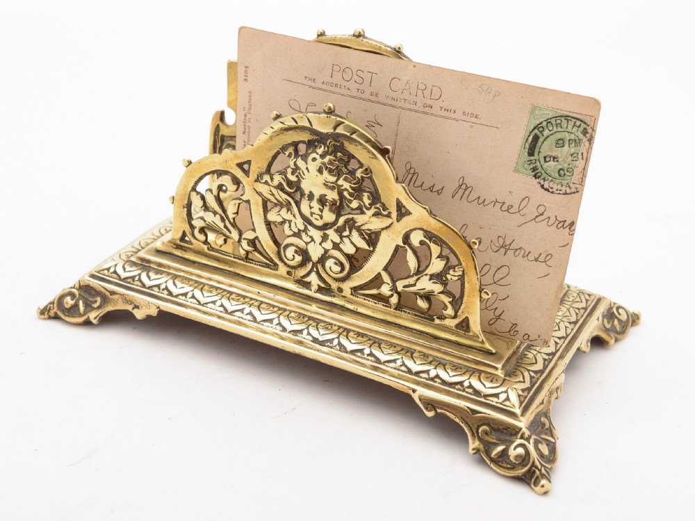 Victorian Brass Letter Rack, Circa 1890 View II