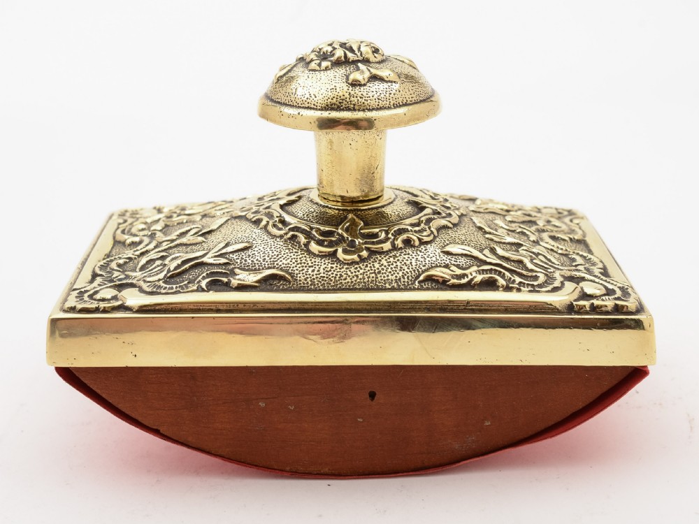 French Brass Rocker Blotter, Circa 1900 View III