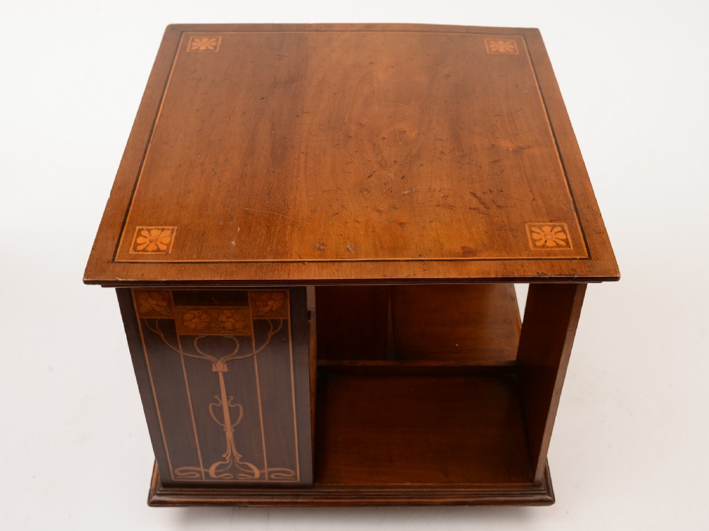 Art Nouveau Mahogany Revolving Desktop Bookcase, Circa 1900 View II