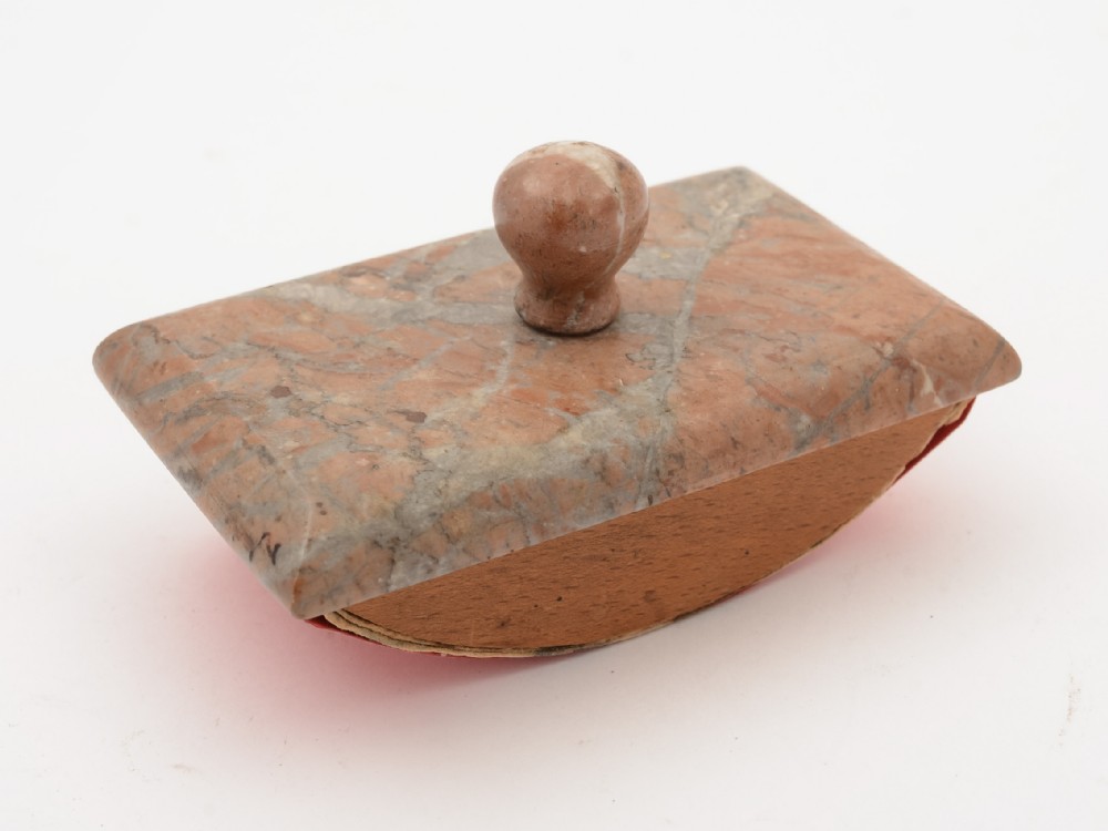 French Marble Rocker Blotter, Circa 1900