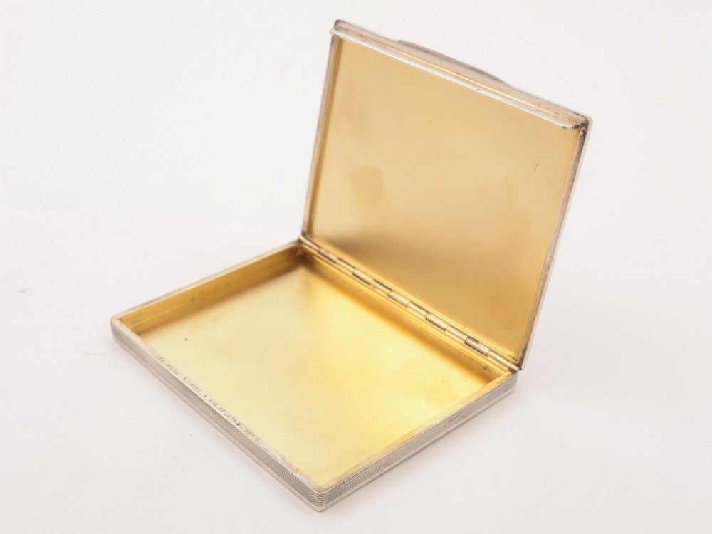 French Silver Art Deco Card Case, Circa 1930 View II