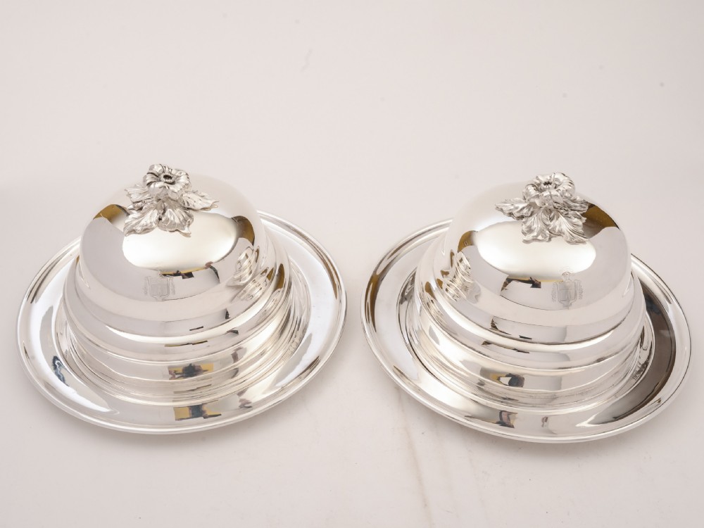 Pair of Christofle Food Covers, Circa 1900
