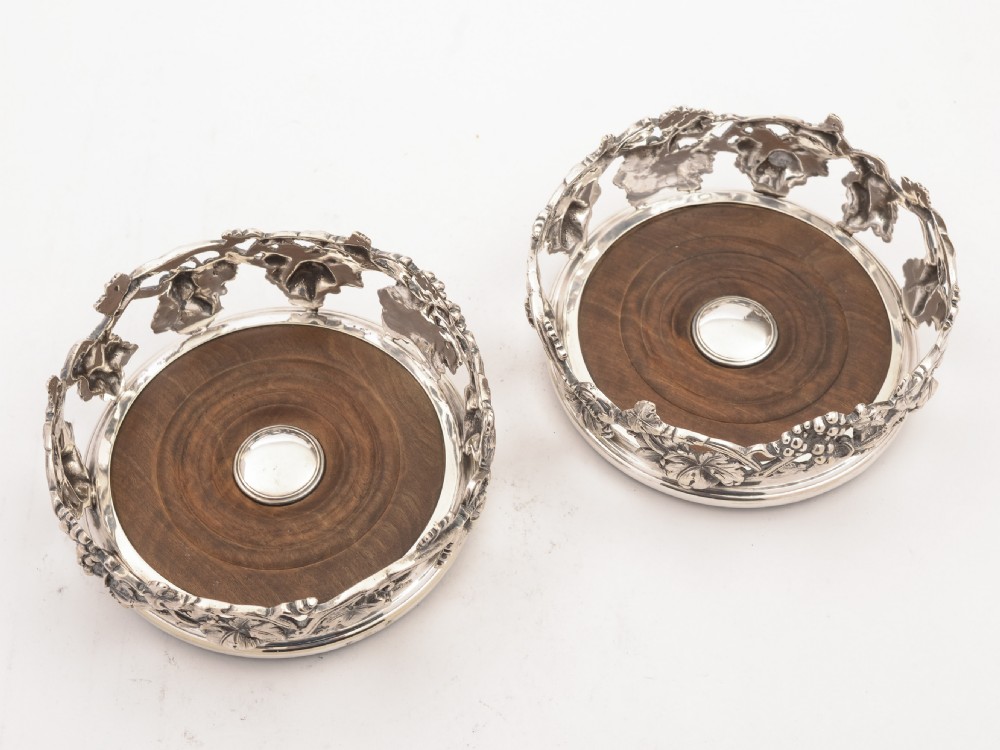 Pair of Elkington Wine Coasters, 1853