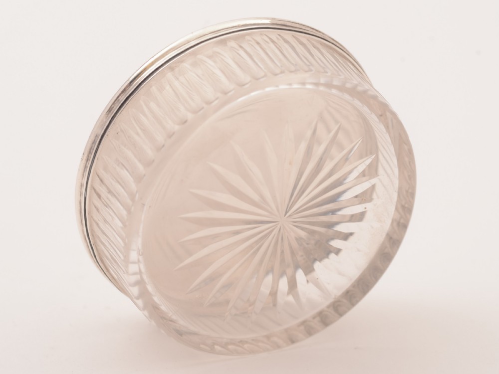Glass Silver Topped Box, Circa 1820 View IV