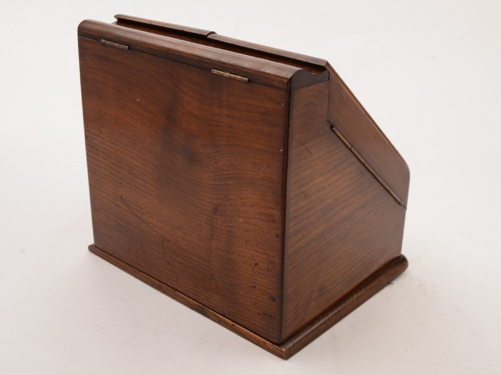 Edwardian Oak Document Box with Calendar, Circa 1905 View IV