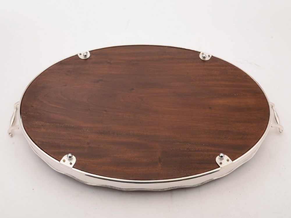 Edwardian Mahogany Inlaid Gallery Tray, Circa 1905  View II