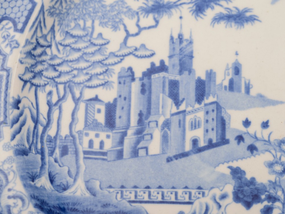 Pair of English Blue and White China Plates, Circa 1830 View V