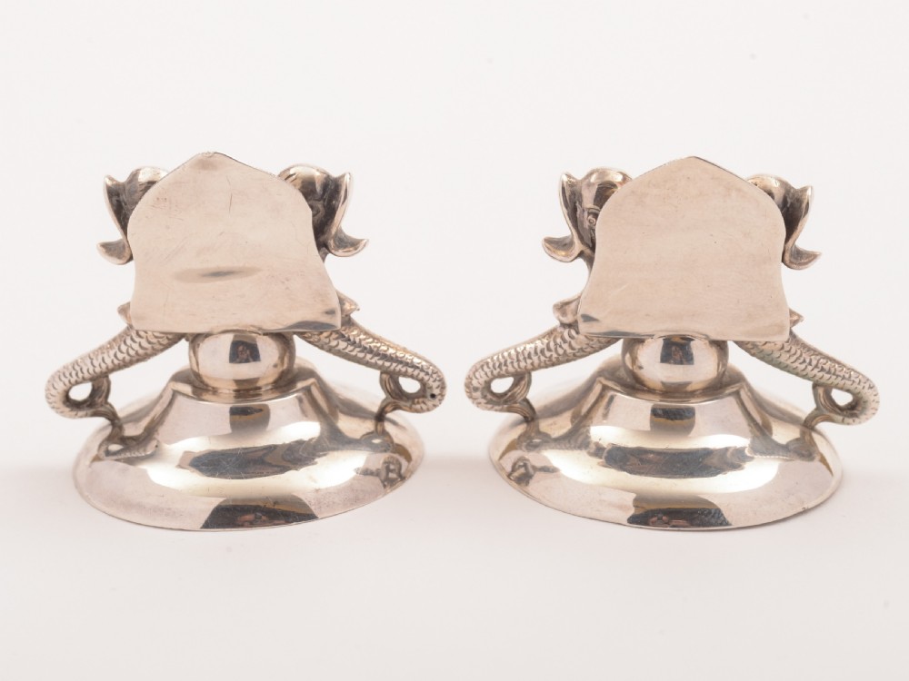 Pair of Victorian Silver Menu Holders, Birmingham 1891 View II