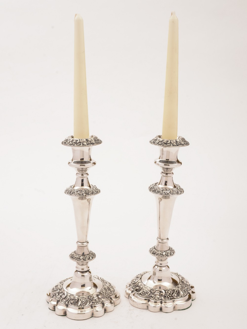 Pair of Victorian Silver Plated Candlesticks, Circa 1890