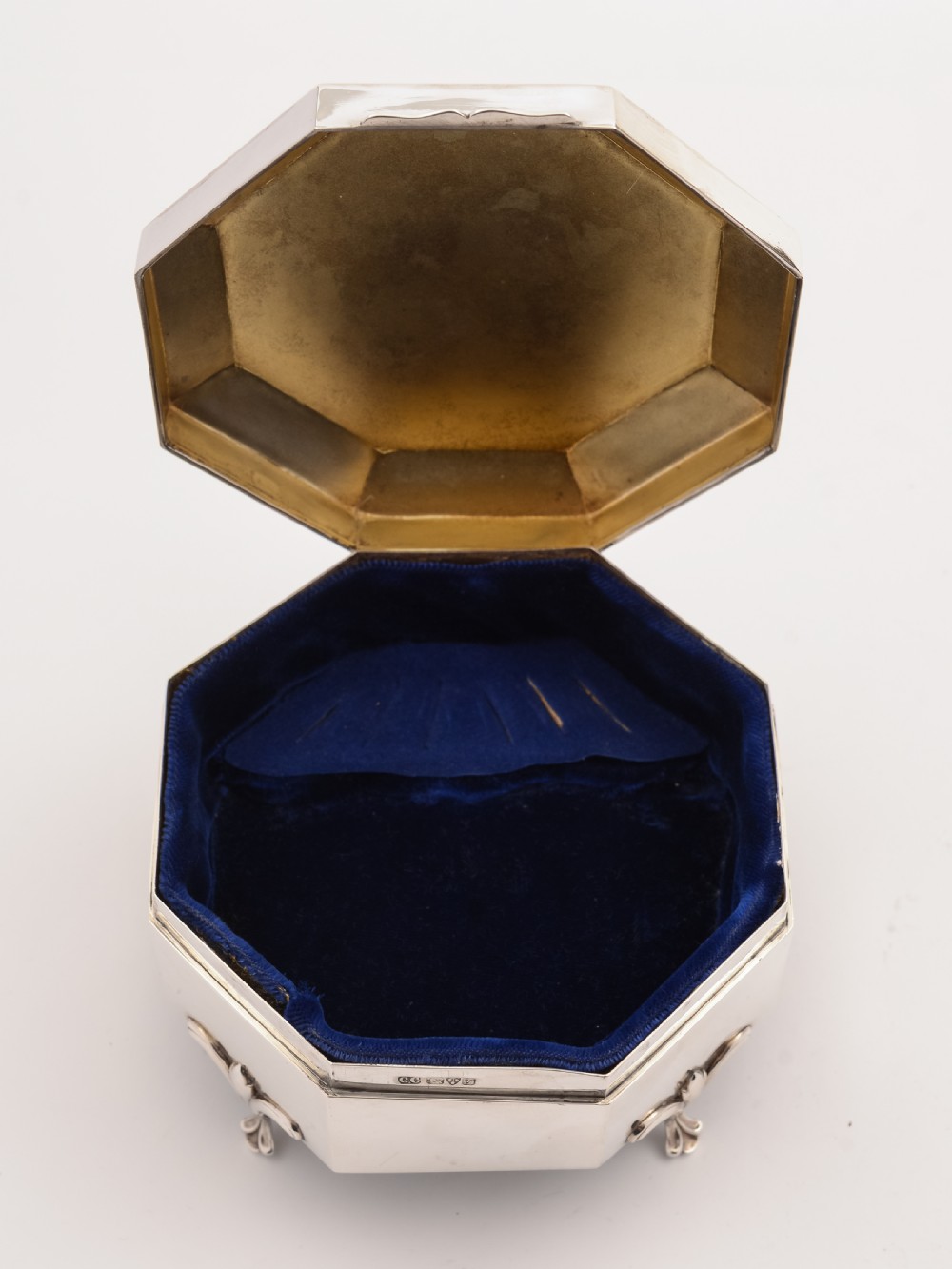 Art Deco Silver Jewellery Box, Chester 1924 View V