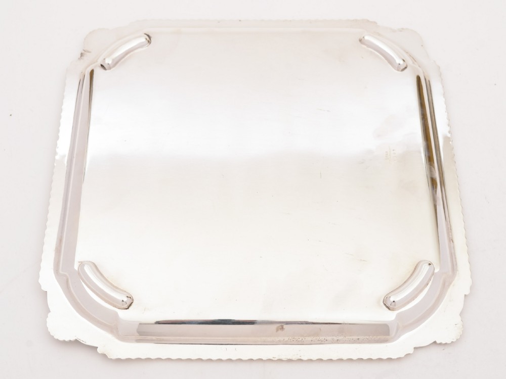 Art Deco Silver Plated Salver, Circa 1930 View II