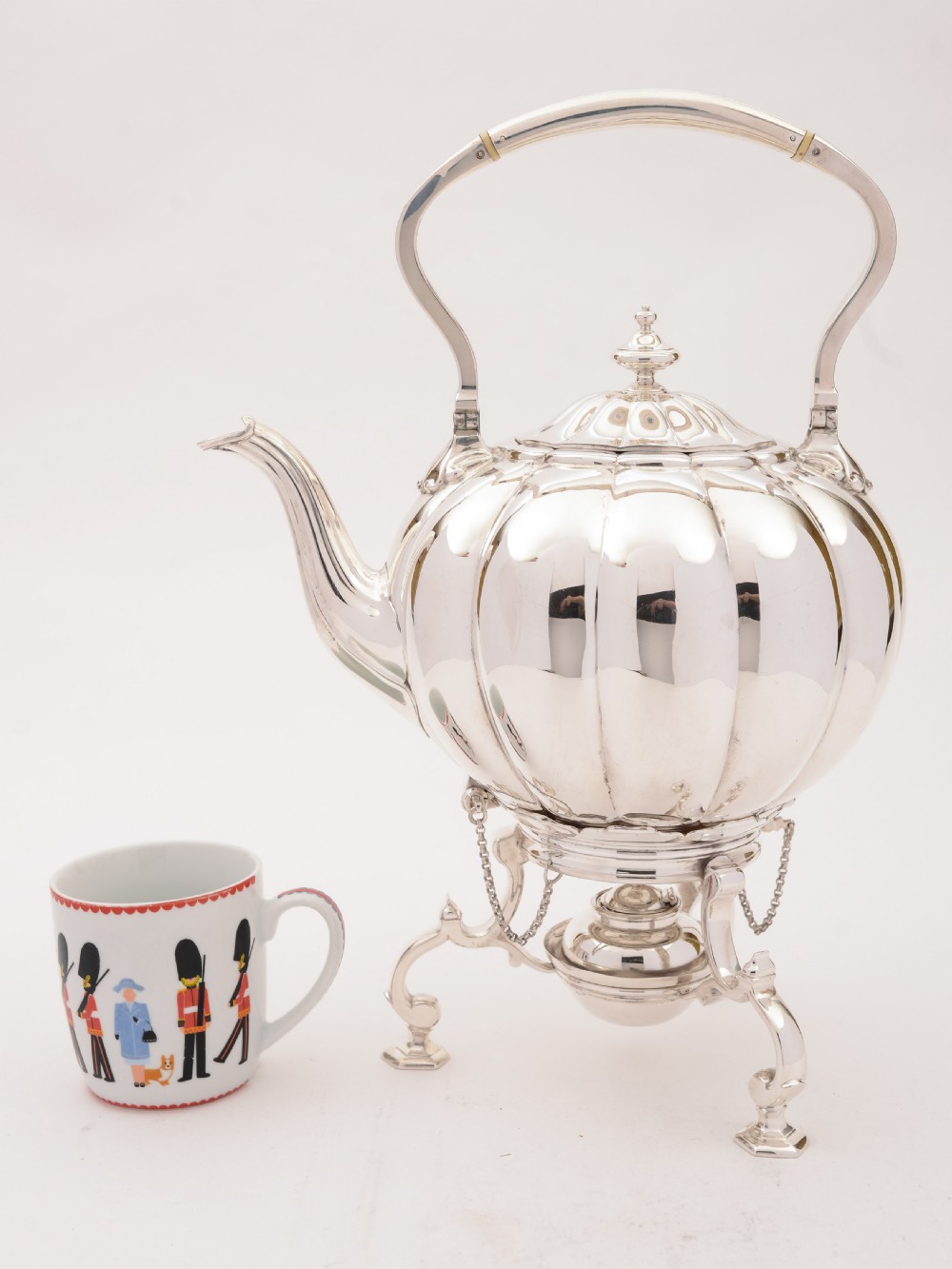 Victorian Silver Plated Tea Kettle On Stand, Circa 1870 View IV
