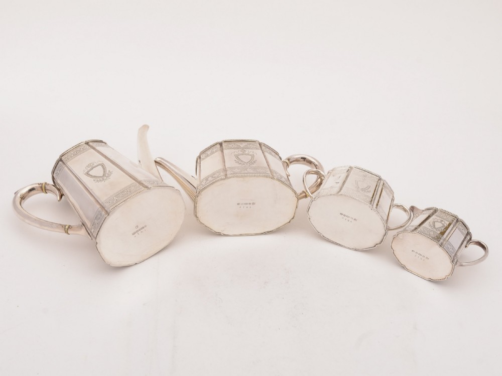 Victorian Bachelors Tea and Coffee Set, Circa 1870 View III