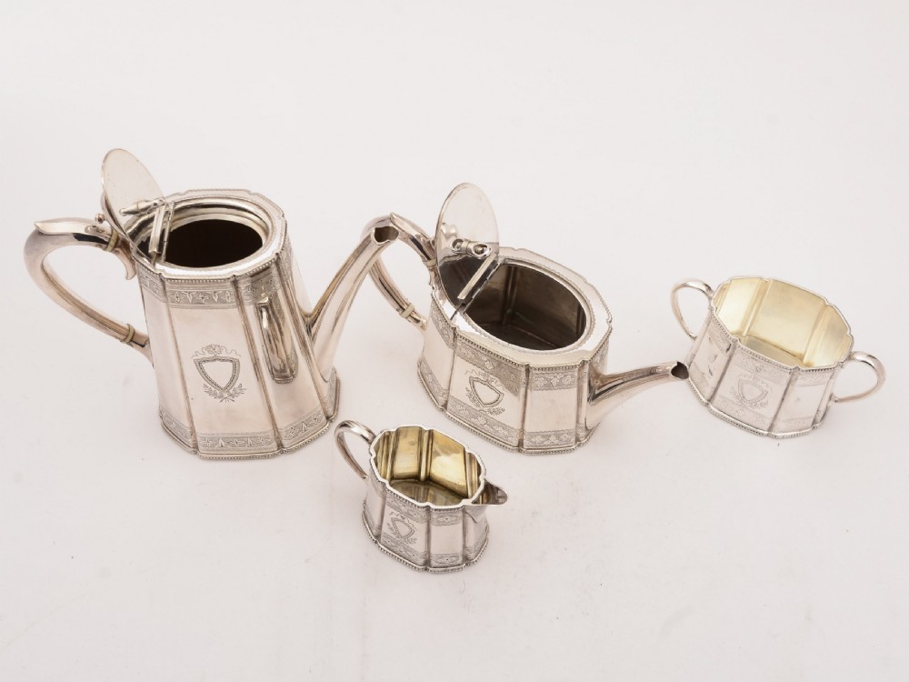 Victorian Bachelors Tea and Coffee Set, Circa 1870 View IV
