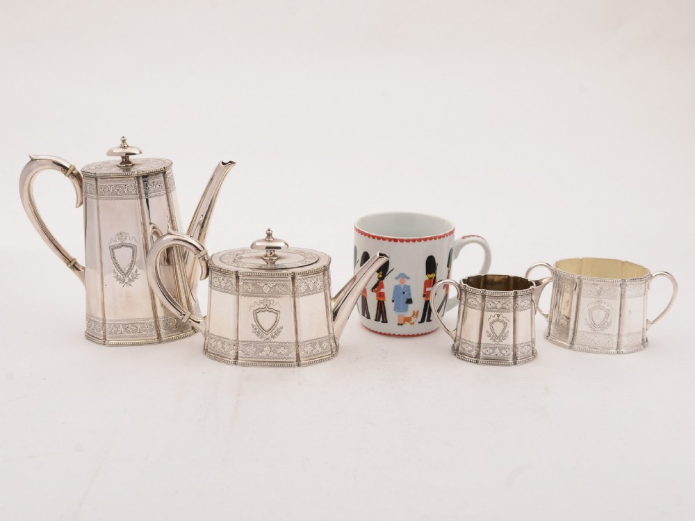 Victorian Bachelors Tea and Coffee Set, Circa 1870 View V