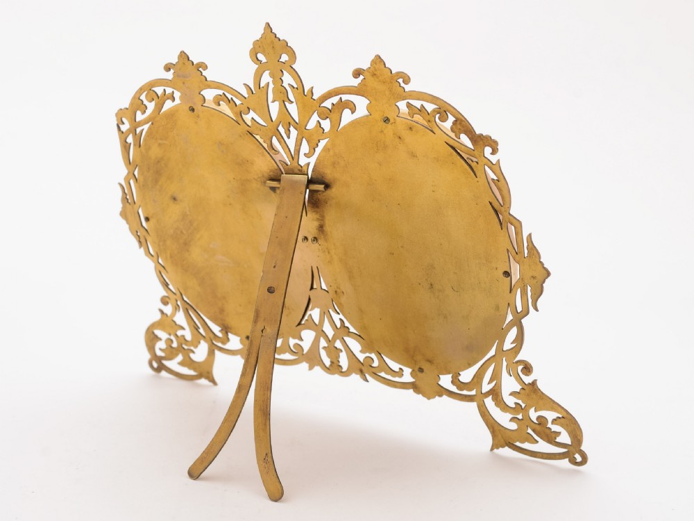 Victorian Brass Double Photo Frame, Circa 1890 View II