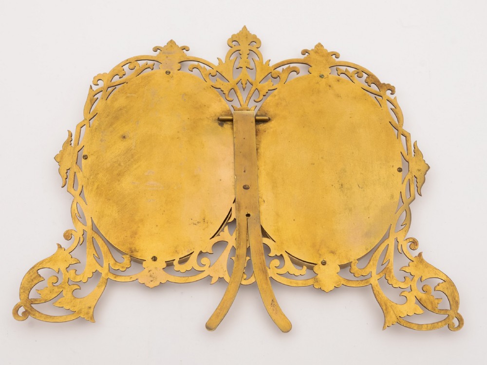 Victorian Brass Double Photo Frame, Circa 1890 View III