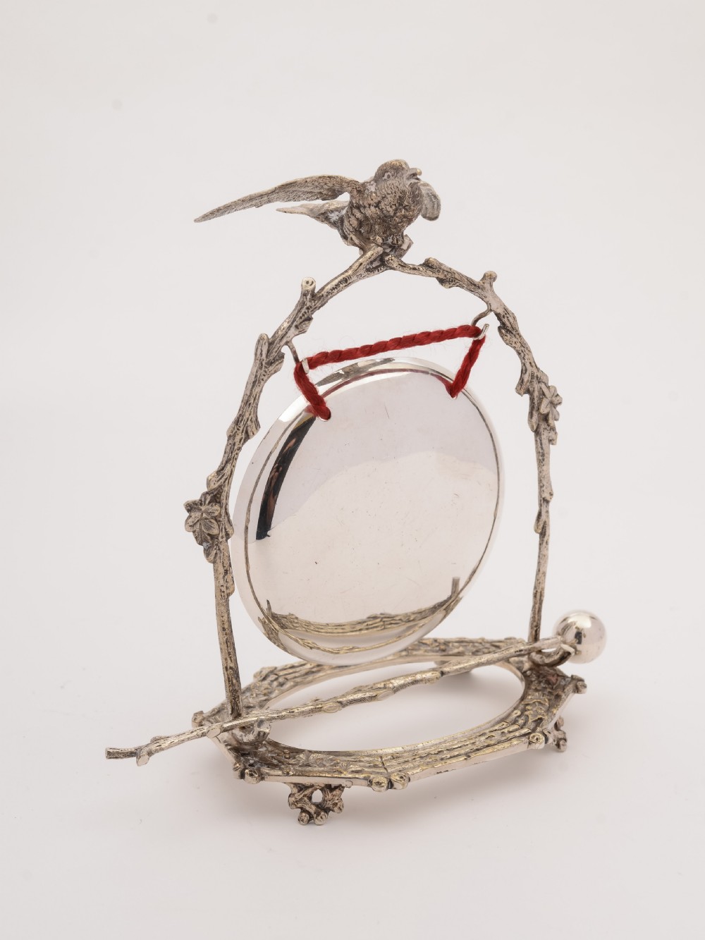 Victorian Silver Plated Novelty Dinner Gong, Circa 1890