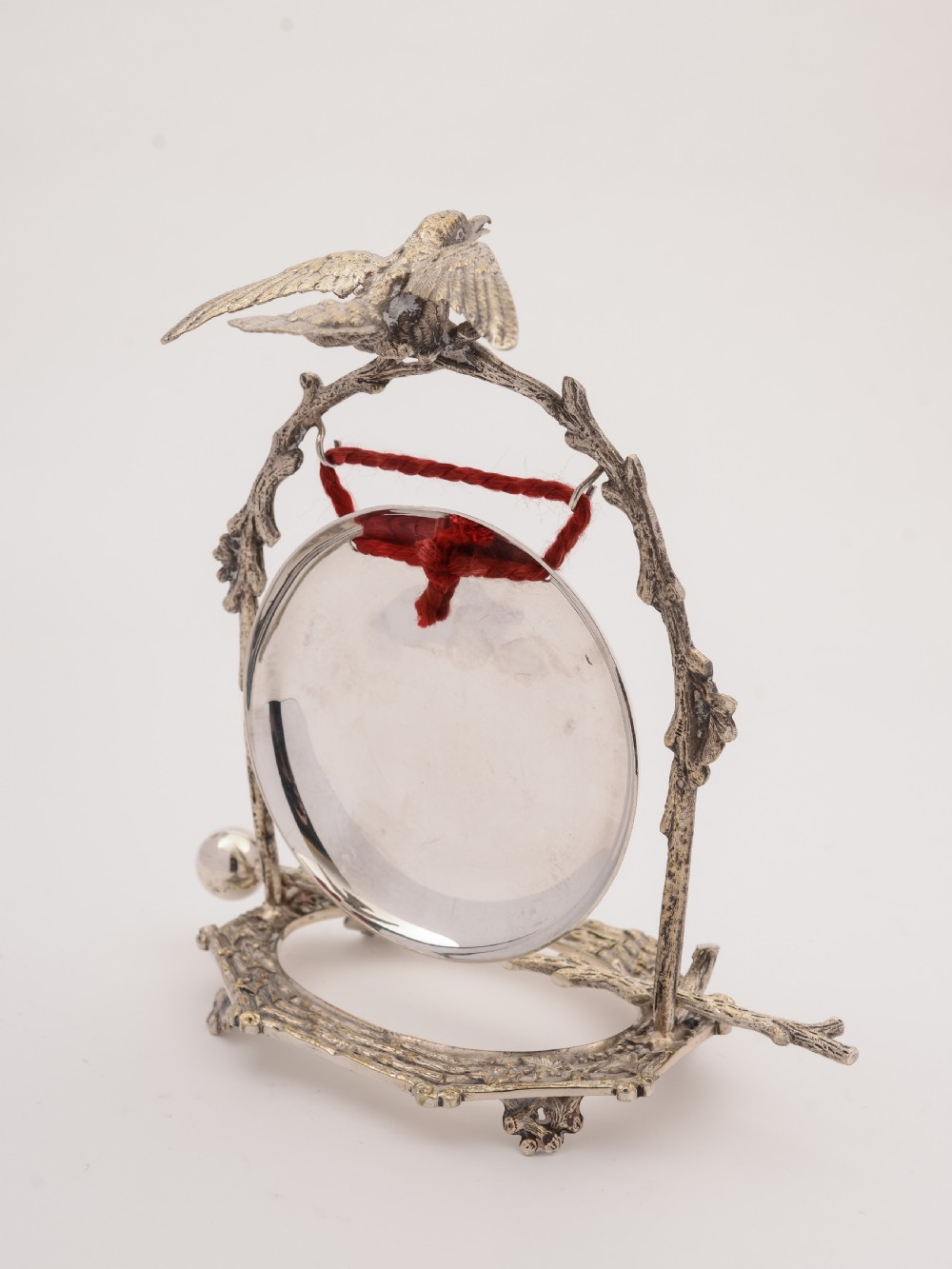 Victorian Silver Plated Novelty Dinner Gong, Circa 1890 View II
