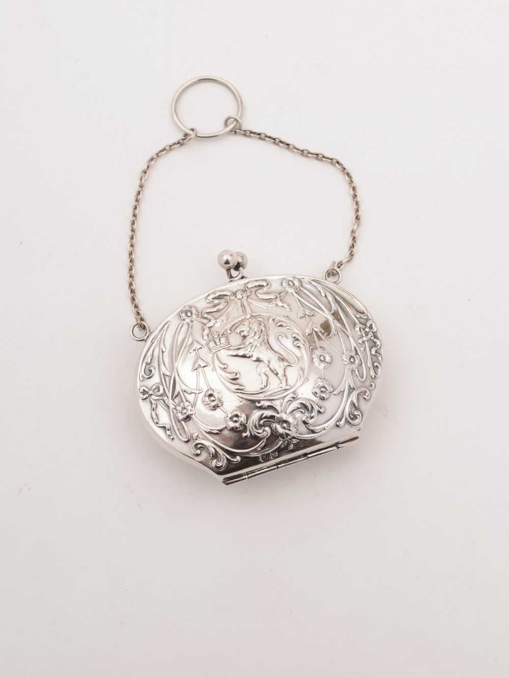 Silver Art Nouveau Purse, Birmingham 1909 View III