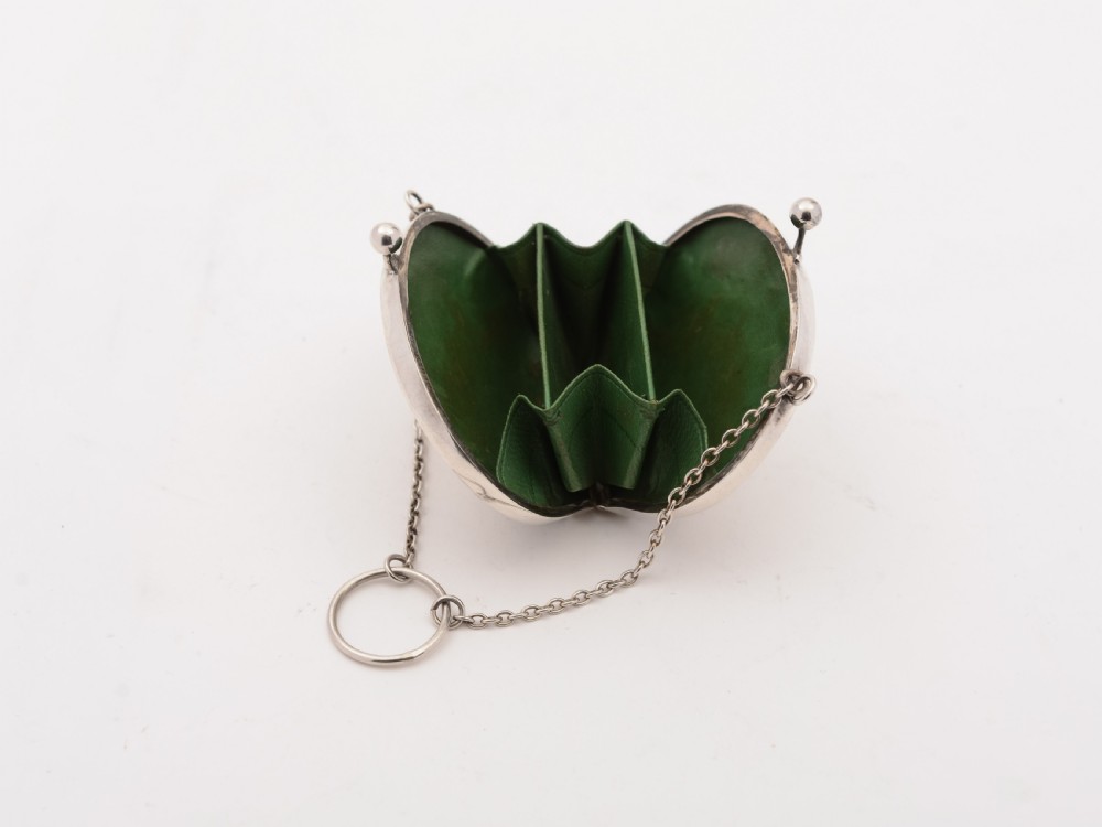Silver Art Nouveau Purse, Birmingham 1909 View II