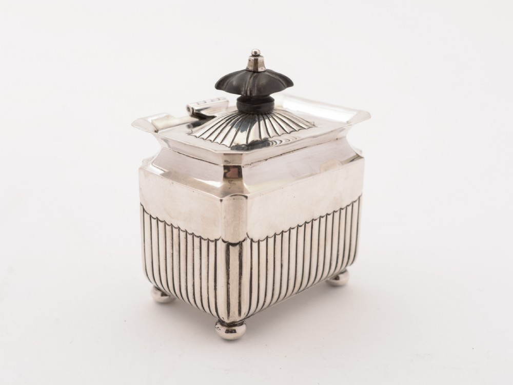 Victorian Silver Tea Caddy, London 1893