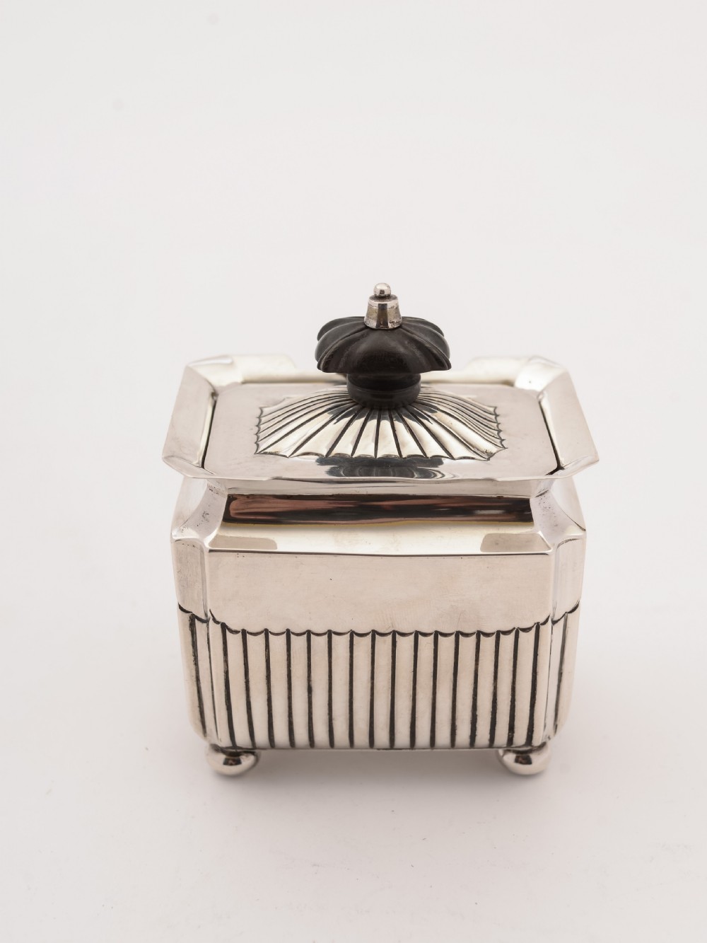 Victorian Silver Tea Caddy, London 1893 View II