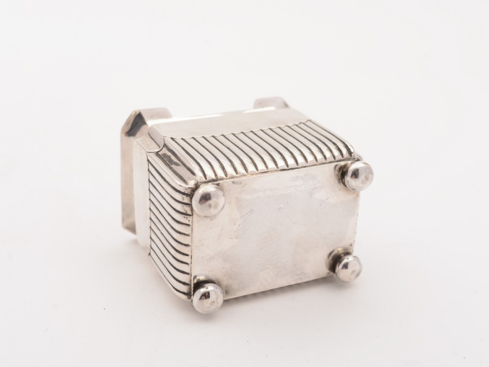 Victorian Silver Tea Caddy, London 1893 View IV