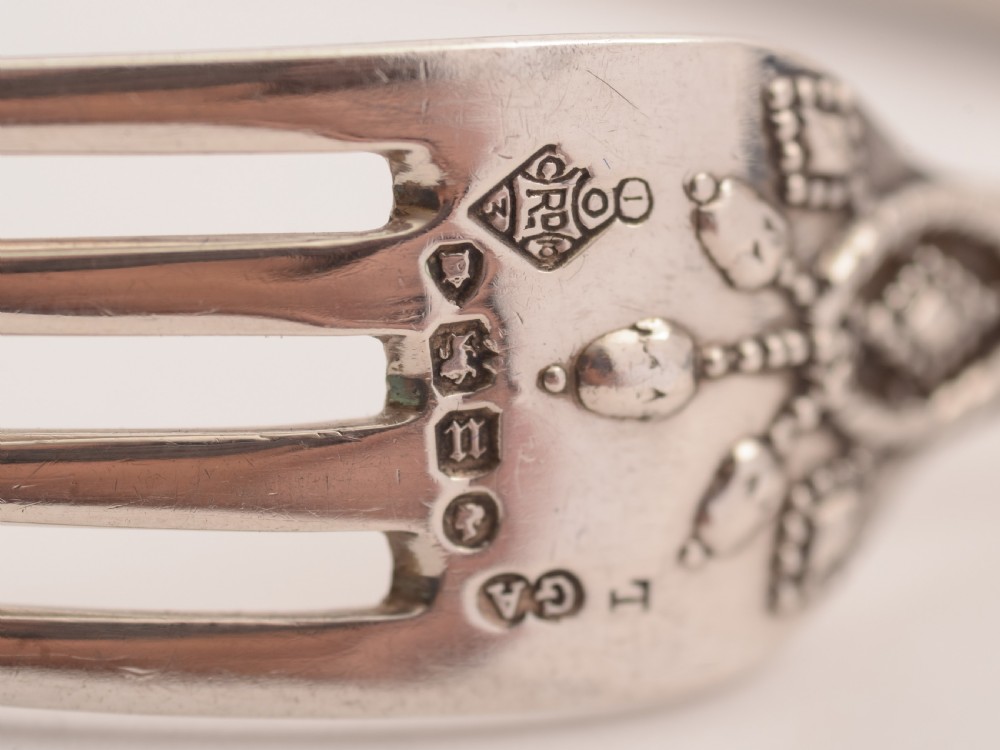 Victorian Cased Silver Christening Set, London 1868 View V