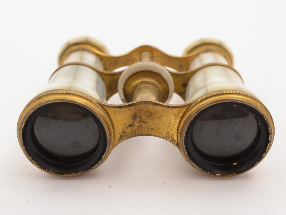 Pair of French Mother of Pear Opera Glasses, Circa 1900