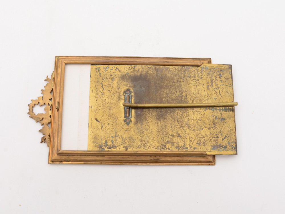 Edwardian English Brass Garland Topped Photo Frame View III