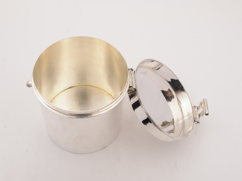 Victorian Novelty Silver Plated Biscuit Barrel, Circa 1890 View III