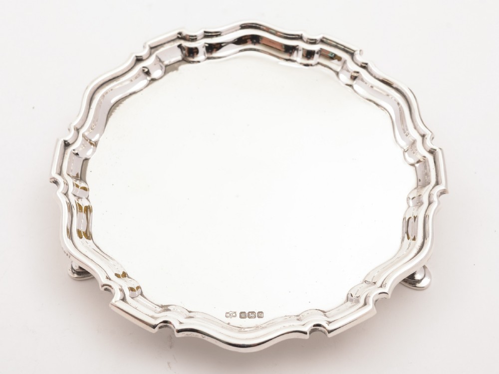 Edwardian Silver Card Tray, Sheffield 1908