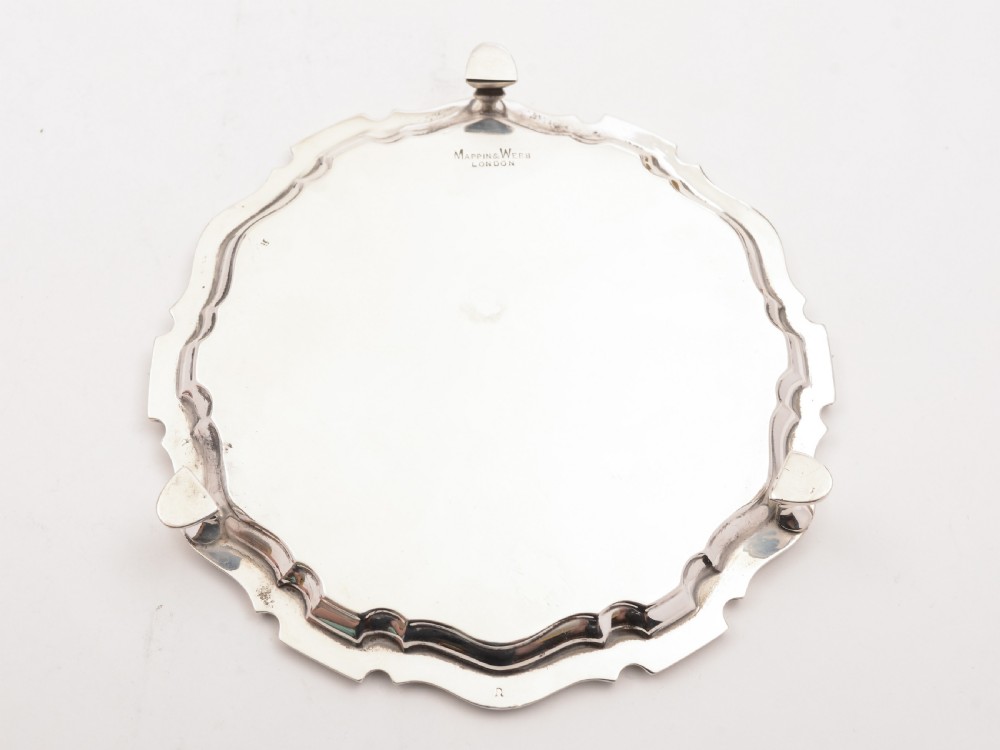 Edwardian Silver Card Tray, Sheffield 1908 View II