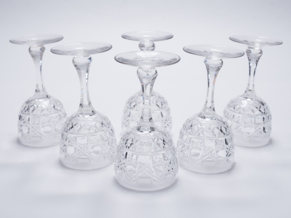 Set of 6 Edwardian Sherry Glasses, Circa 1905 View II