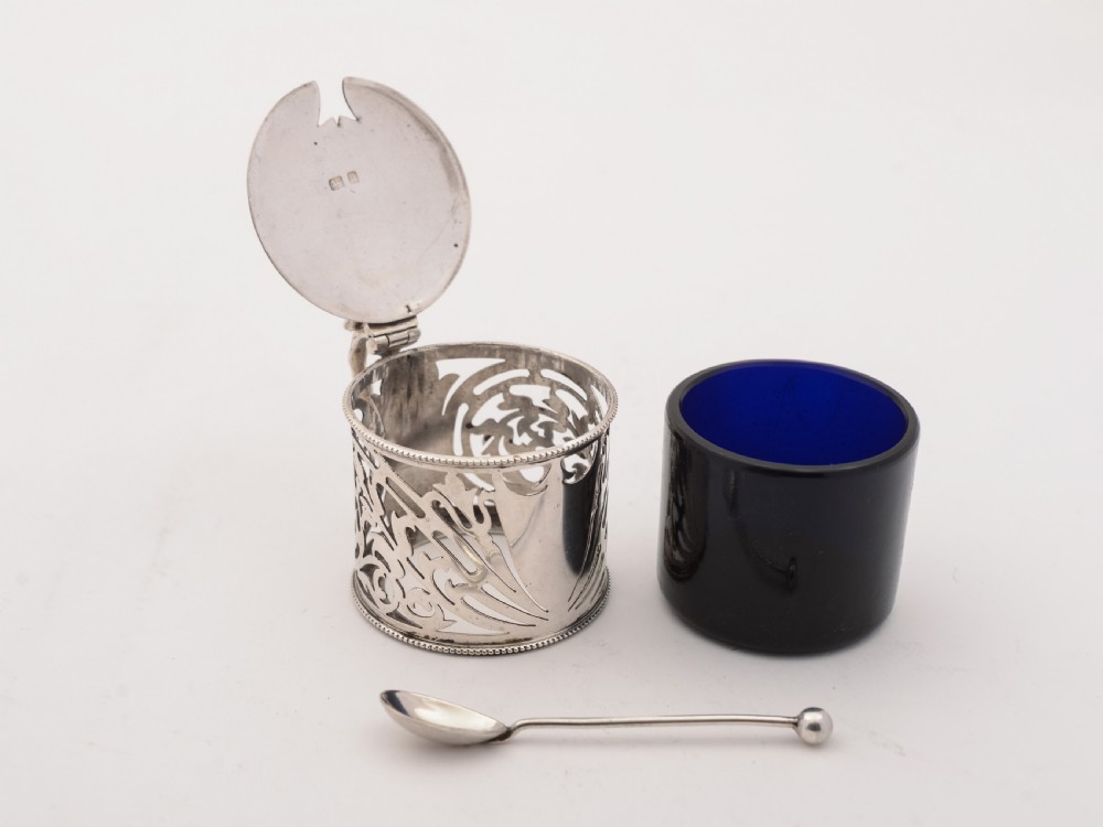 Art Nouveau Silver Mustard Pot, Birmingham 1903 View II