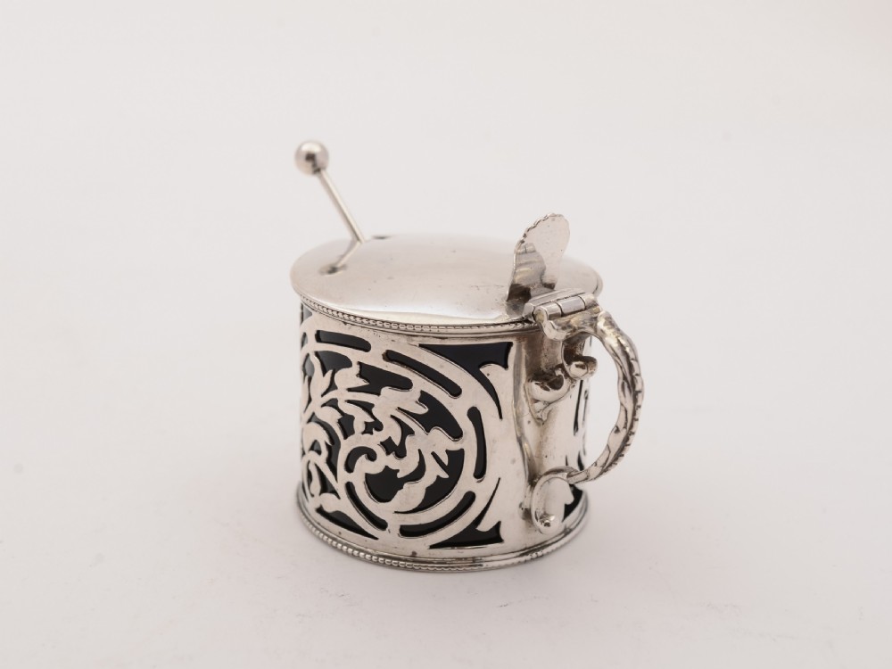 Art Nouveau Silver Mustard Pot, Birmingham 1903 View IV
