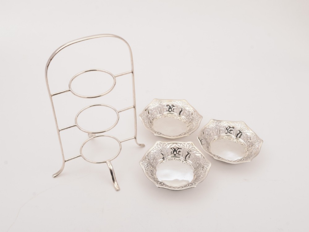 Edwardian Silver Plated Bon Bon Dishes, Circa 1905 View III