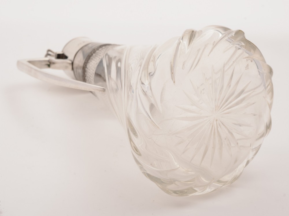 Edwardian Silver Topped Claret Jug, Birmingham 1905 View II