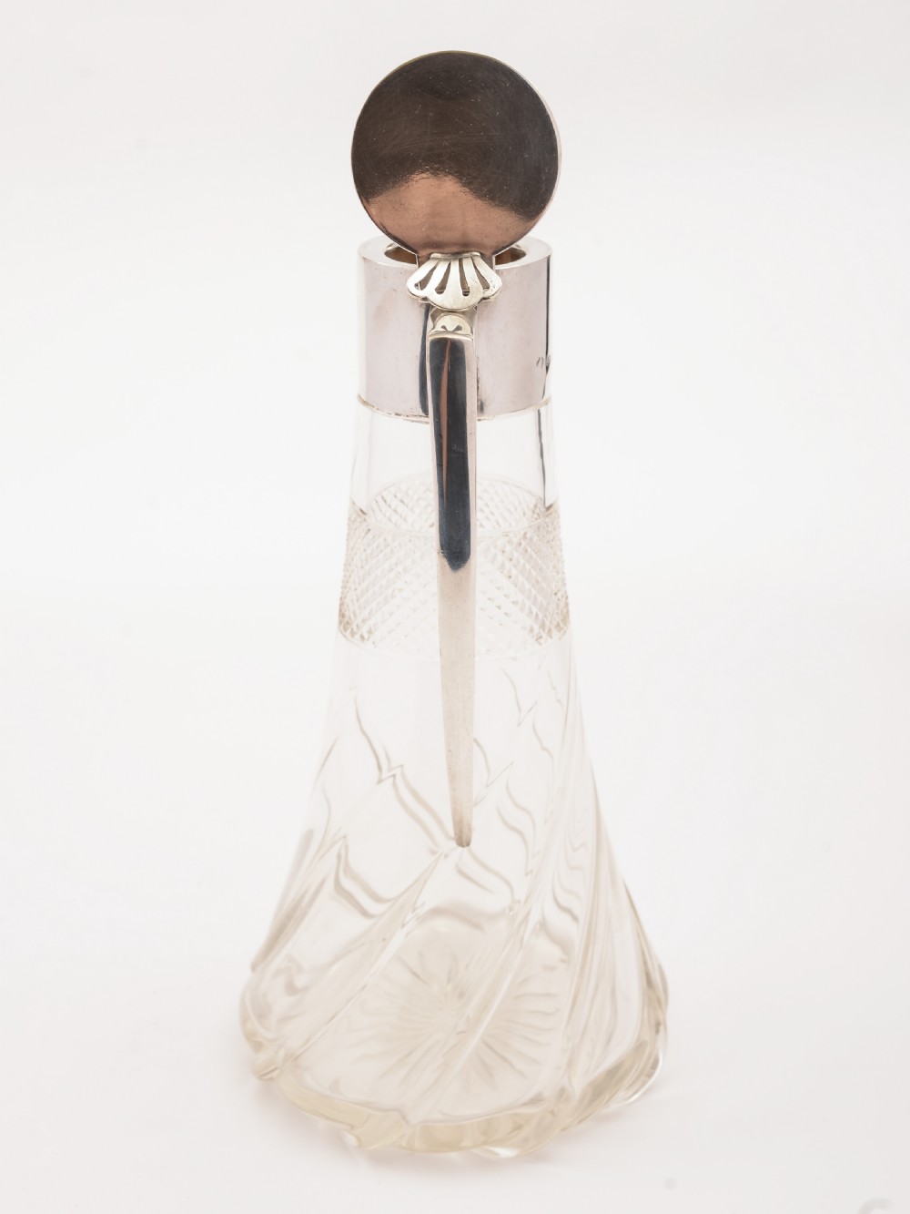Edwardian Silver Topped Claret Jug, Birmingham 1905 View IV