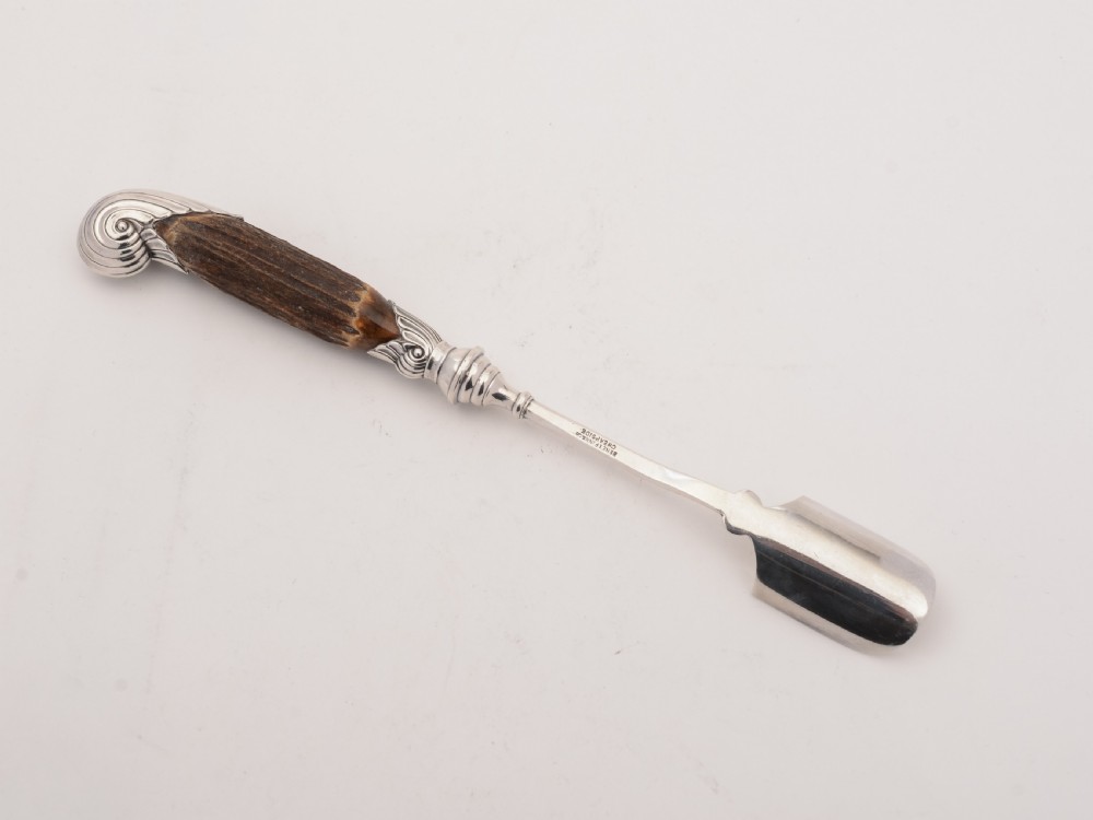 Silver and Antler Handled Stilton Scoop, Sheffield 1899 View II