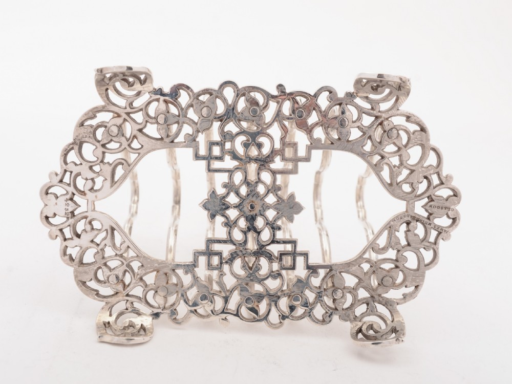 Scottish Silver Plated Toast Rack, Circa 1880 View III