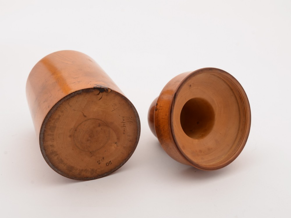 Turned Boxwood Medicine Bottle Holder, Circa 1905 View II