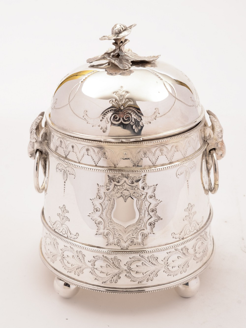 Victorian Silver Plated Biscuit Box, Circa 1880