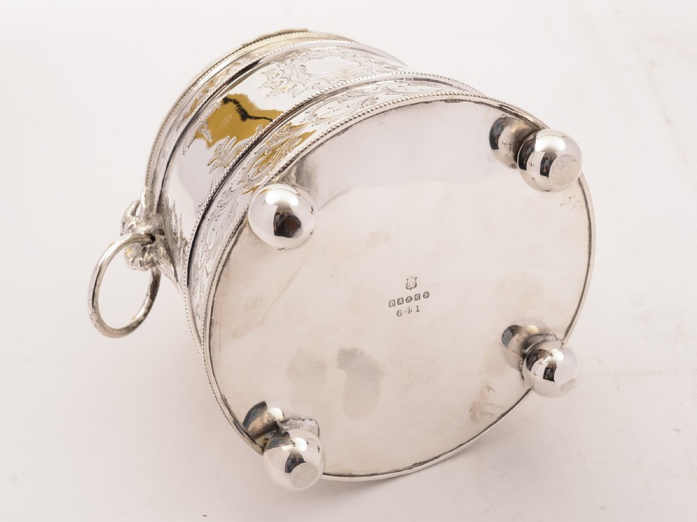 Victorian Silver Plated Biscuit Box, Circa 1880 View III