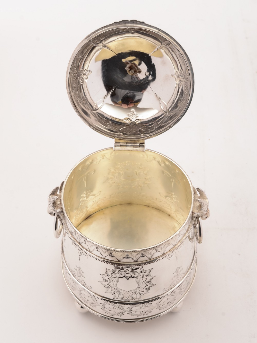 Victorian Silver Plated Biscuit Box, Circa 1880 View IV