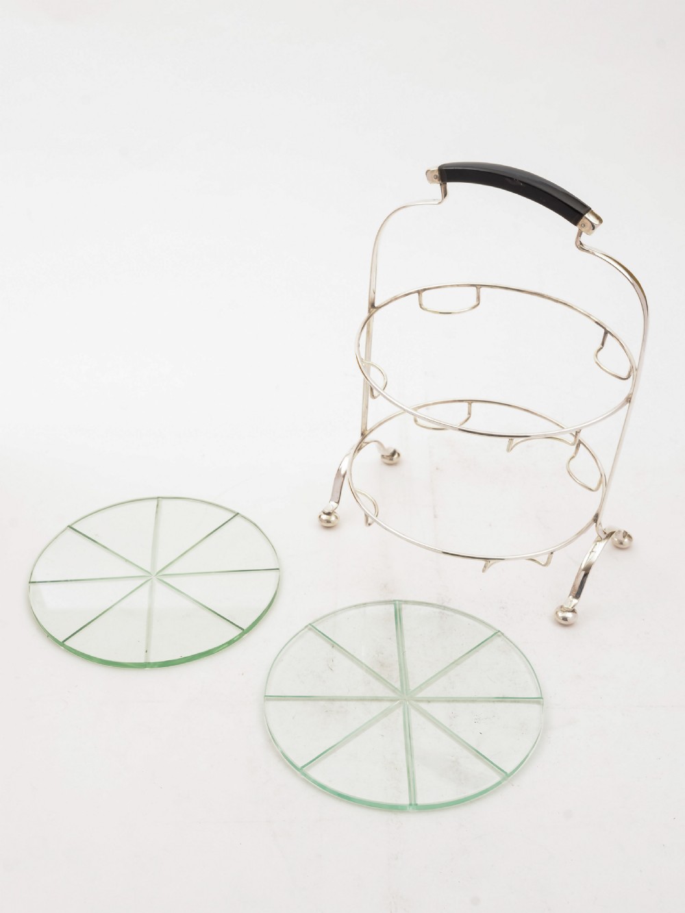 Art Deco 2-Tier Cake Stand, Circa 1930 View III