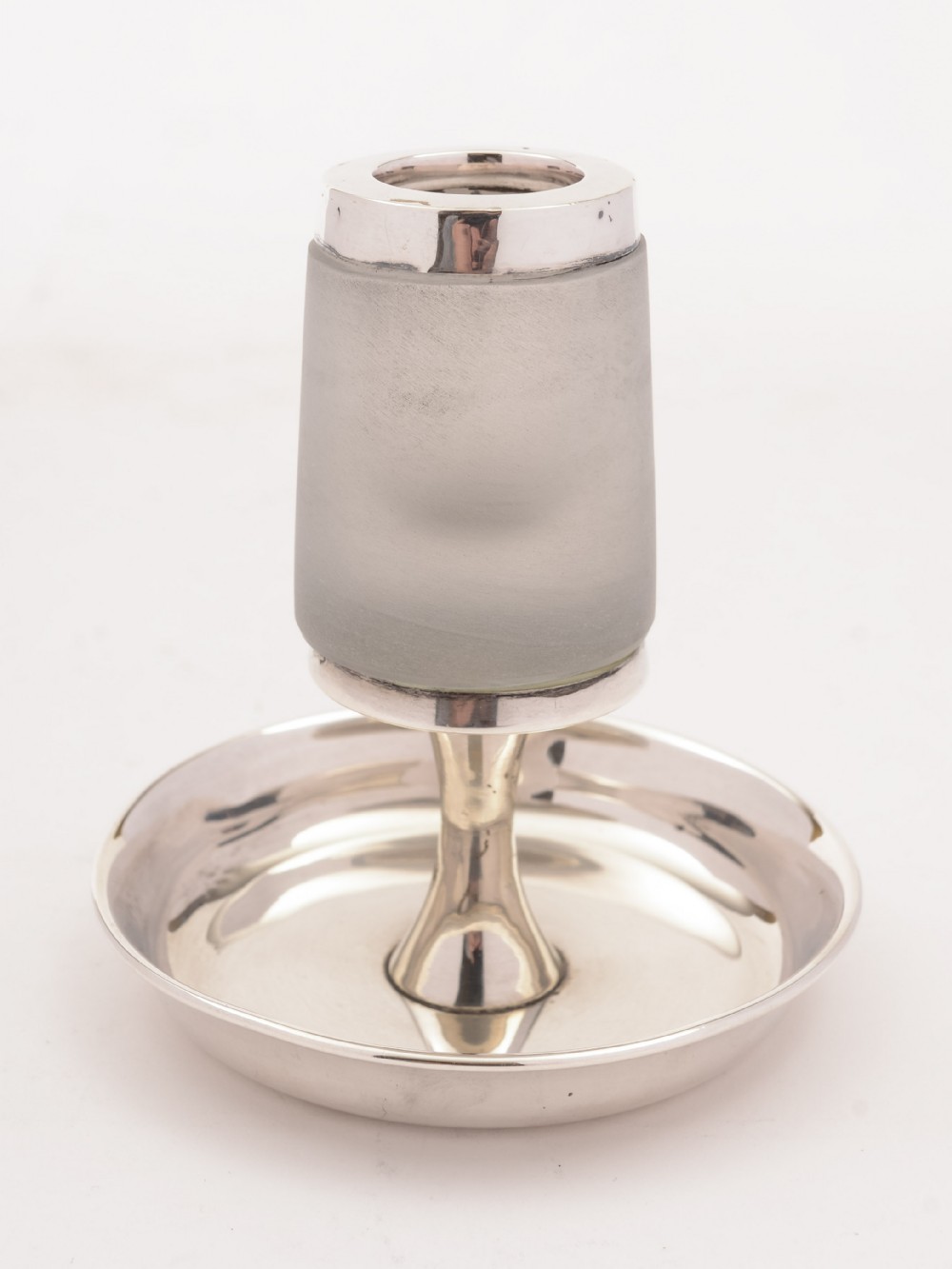 Edwardian Silver and Glass Match Striker, Birmingham 1907